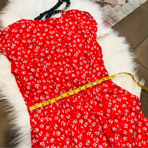 J.Crew Mercantile Red Floral Wrap Dress Sz 4 - Picture 9 of 11